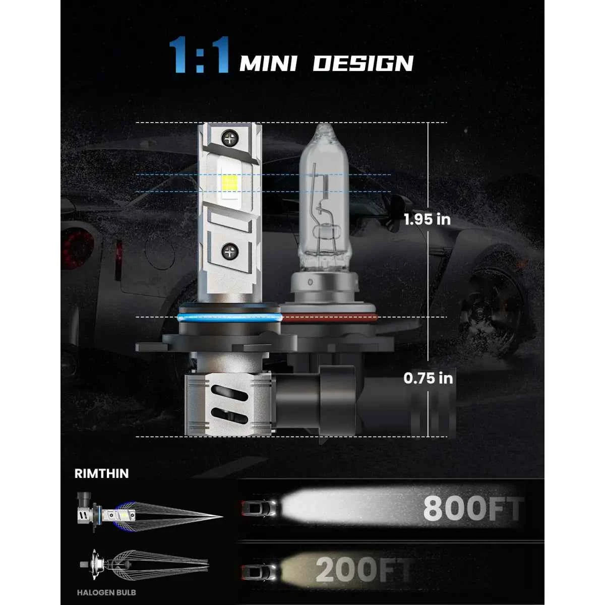 Plug and play 2016 Jeep Compass LED headlight bulbs for easy upgrade
